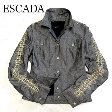 새상품급 화려한 ESCADA 자켓 겉옷 펄 라메 신축 S 독일제