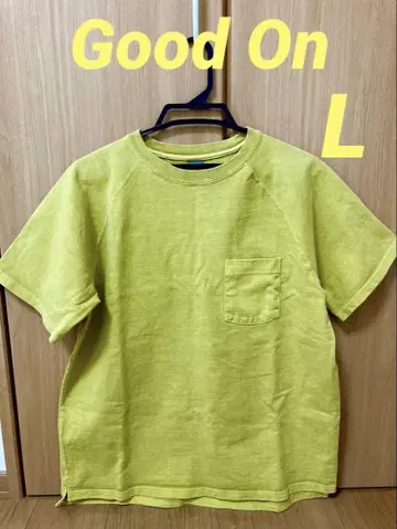 Good On 헤비 저지 S/S 래글런 포켓 티셔츠 P-BANANA