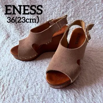 ENESS 에네스 웨지 샌들 베이지 오픈토
