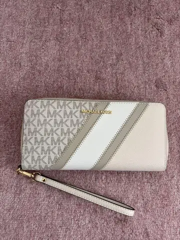 MICHAEL KORS 스트라이프 장지갑 베이지
