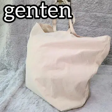 genten 아이보리 토트백 캔버스 소재