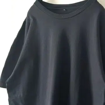 빈티지 플레인 무지 티셔츠 L 블랙 구제 의류