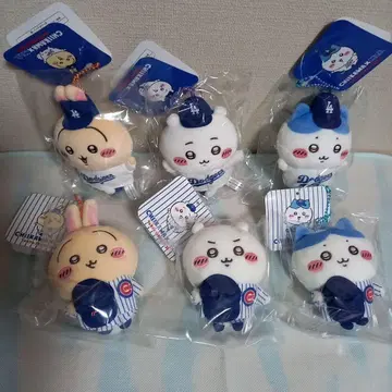 치이카와 MLB 컵스 다저스 마스코트 세트 하치와레 토끼