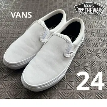[새상품급] VANS 반스 OFF THEWALL 슬립온 화이트 24