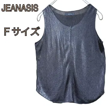 JEANASIS 새상품급 지나시스 블랙 F 사이즈 슬리브리스 비침 블랙