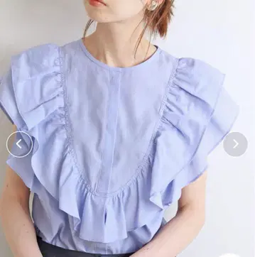 IENA 포플린 프릴 셔츠 블라우스