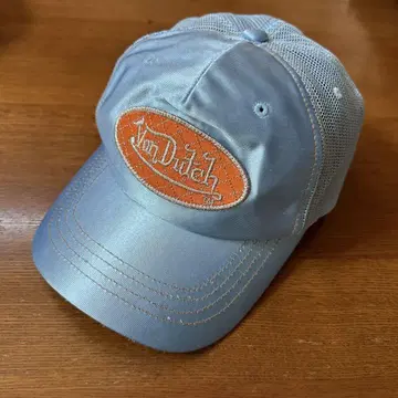 00s Von Dutch 본더치 메쉬 캡 레어 새틴 원단 라이트 블루
