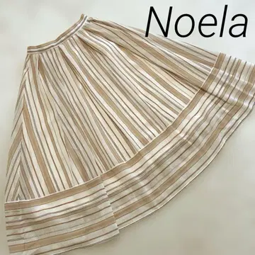 미사용 Noela 노엘라 스트라이프 플레어 스커트