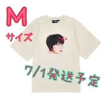 BTS JIN 런석진 얼굴 티셔츠 베이지 M 사이즈
