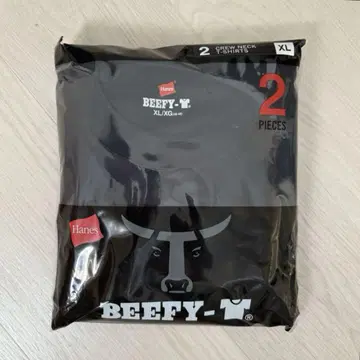 Hanes BEEFY-T 블랙 XL 사이즈 2장 세트