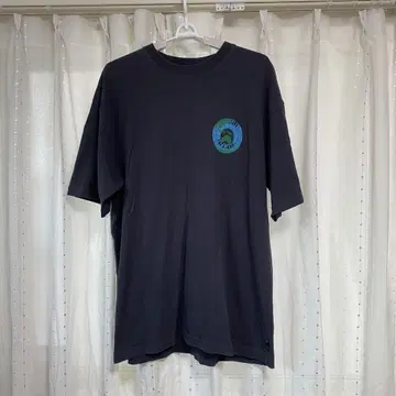 example 지구 라운드 로고 티셔츠 XL 사이즈