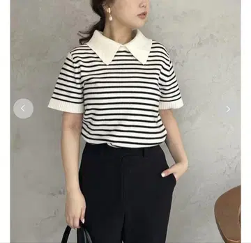 미라 오웬 2WAY 하프 슬리브 폴로 니트 [워셔블] size1