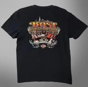 00s HARLEY DAVIDSON 이글 프린트 티셔츠 블랙 L