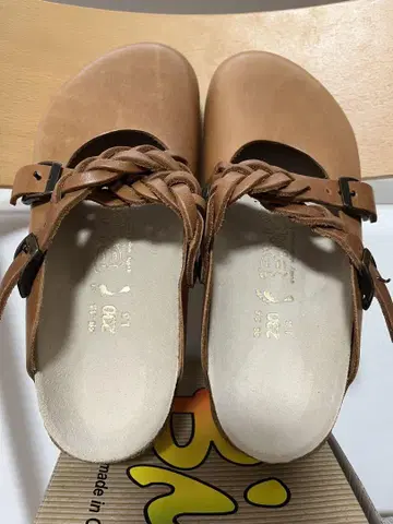 새상품! BIRKENSTOCK ROWLEY 36 탄 가죽