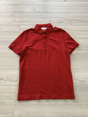 LACOSTE 라코스테 피케 셔츠 빨간색 레귤러 핏 빨간색 악어