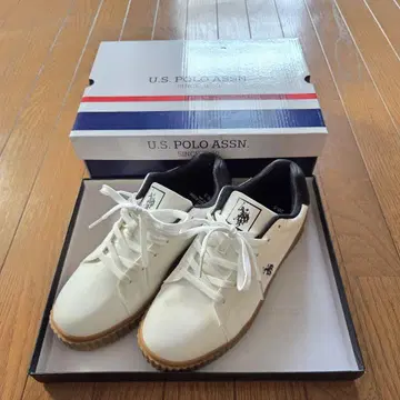 US.POLO ASSN. 스니커즈 화이트 통굽 폴로