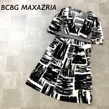 새상품급 BCBG MAXAZRIA 올 패턴 플레어 슬리브 원피스