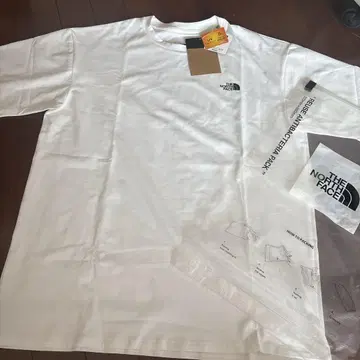 [미사용 새상품] THE NORTH FACE 화이트 티셔츠 M
