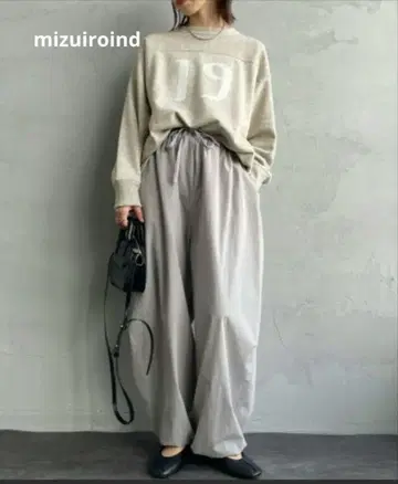 신상품! mizuiroind 미즈이로 인드/드로우 스트링 헴 볼륨 팬츠