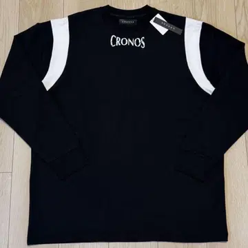 CRONOS 크로노스 긴팔 티셔츠 롱T 블랙 화이트 M 새상품