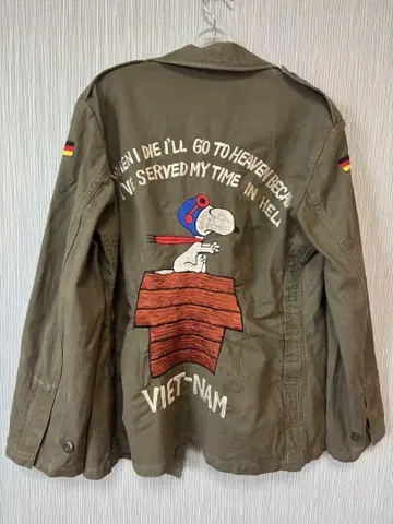 vintage 밀리터리 자켓 snoopy 베트남 자켓 자수