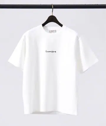 Lumiere 로고 화이트 티셔츠