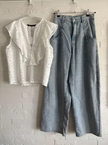 ZARA 상의 데님 M 사이즈