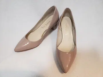 LeTalon 르탈론 펌프스 22.5cm 에나멜 핑크 베이지