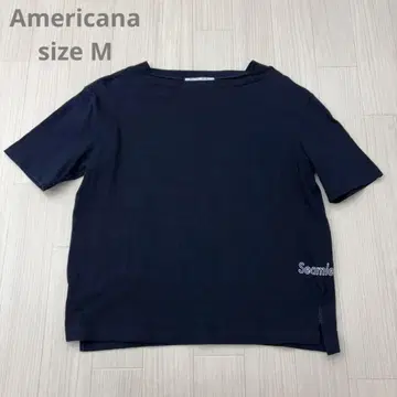 Americana 아메리카나 천축 보트넥 셔츠 티셔츠 M