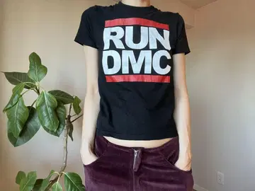 사용된 아슬레틱 RUNDMC 프린트 티셔츠