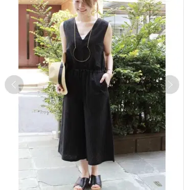relume 모자이크 자수 레이스 올인원 블랙 S 꽃무늬