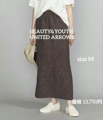 BY UNITED ARROWS I 라인 자카드 맥시 스커트