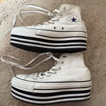 CONVERSE ALL STAR 화이트 플랫폼 스니커즈