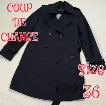 COUP DE CHANCE 트렌치코트 네이비 36