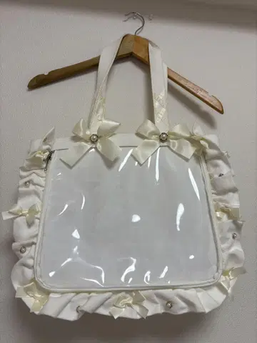 자카마트 프릴 토트 이타백 A4 화이트