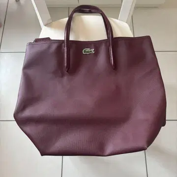 Lacoste 버건디 토트백