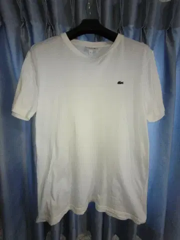 LACOSTE 화이트 T셔츠 US L