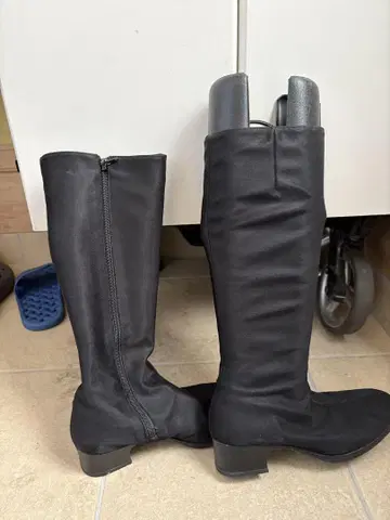 블랙 롱 부츠 24.0 일본제