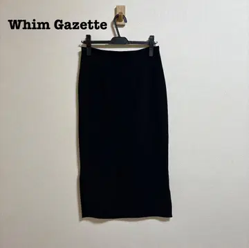 WhimGazette 더블 크로스 사이드 슬릿 타이트 스커트