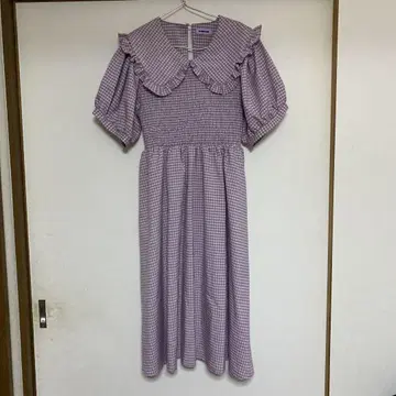 PUNYUS 푸뉴즈 빅 칼라 깅엄 체크 원피스 3 와타나베 나오미