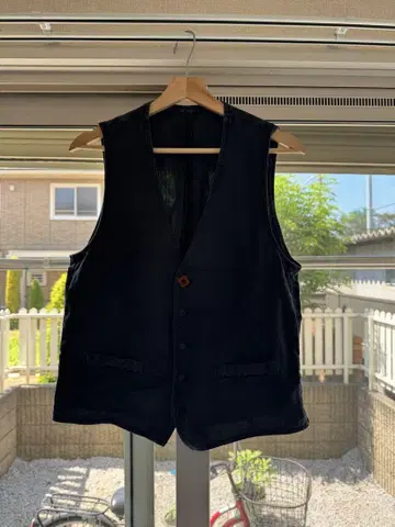 라르디니 LARDINI 린넨 마 100% 질레 베스트 NAVY