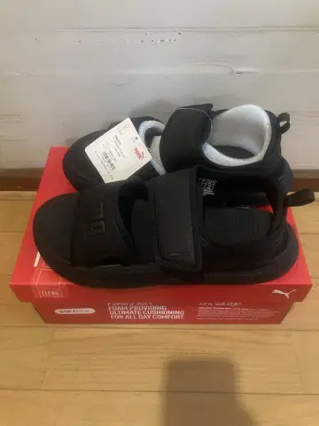 PUMA SOFTRIDEPRO 샌들 24 26.0CM 블랙