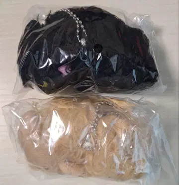 새침한 고양이 봉제 인형 가챠가챠 검은 고양이 브라운 세트