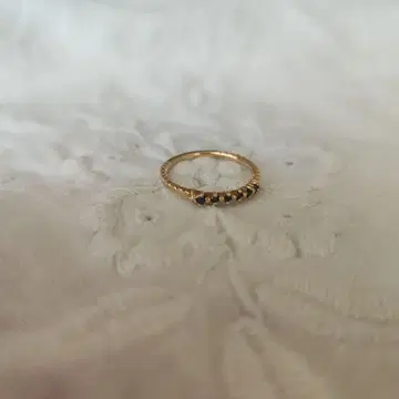 Jupiter 5호 반지 링 블랙 다이아몬드 k10 핑크 골드