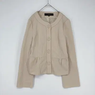 7-ID concept. 베이지 노카라 자켓 38 사이즈