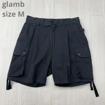 00s glamb 그램 턱 카고 하프 팬츠 블랙 M