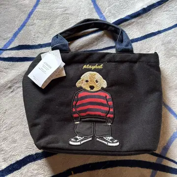모멘텀 곰 자수 토트백