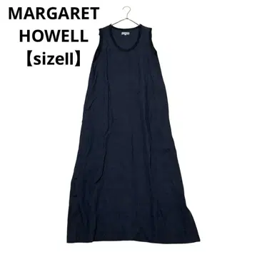 MARGARET HOWELL 롱 원피스 슬리브리스 린넨 100