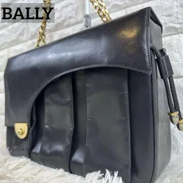 BALLY 발리 로고 엠보 가죽 체인 핸드 백
