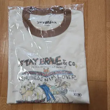 쿠사나기 츠요시 STAY BRAVE 링거 티셔츠 M